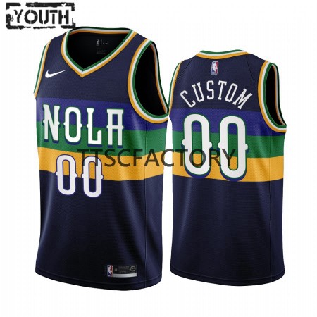 Kinder NBA New Orleans Pelicans Trikot Benutzerdefinierte Nike 2022-23 City Edition Navy Swingman